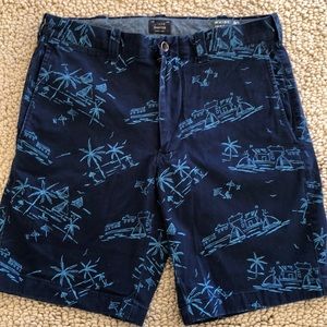 J. Crew Men’s Navy Sea Side Chino Shorts Size 30